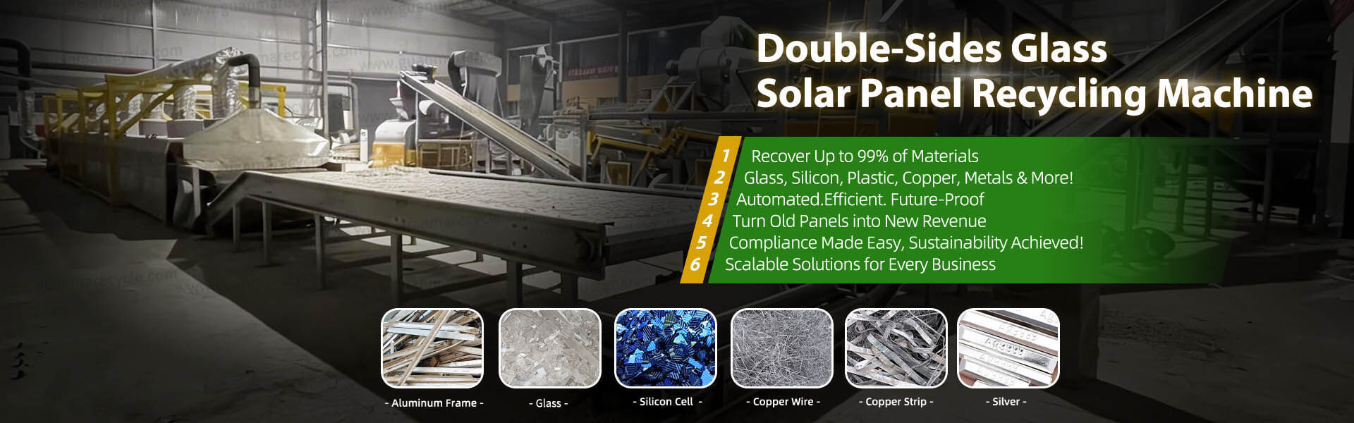 Double-Sides Glass Solar Panel Recycling Machine