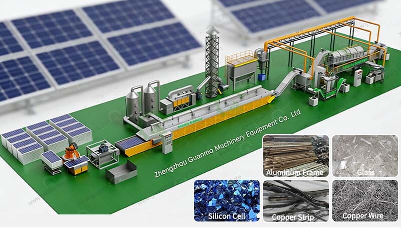 Double-Sides Glass Solar Panel Recycling Machine