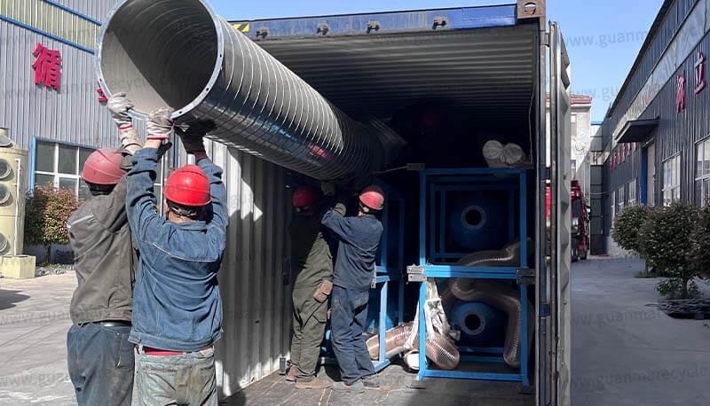lithium ion battery recycling equipment delivered