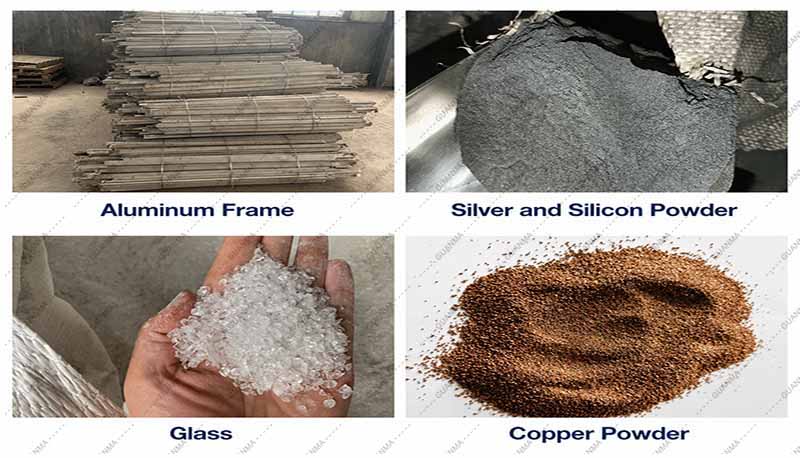 Output of the Monofacial Solar Panel Recycling Line