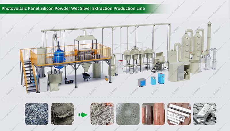 PV Panel Silicon Powder Wet Silver Extraction Production Line