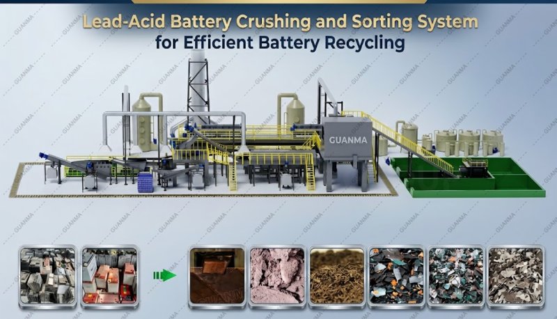 Lead-Acid Battery Crushing and Sorting System