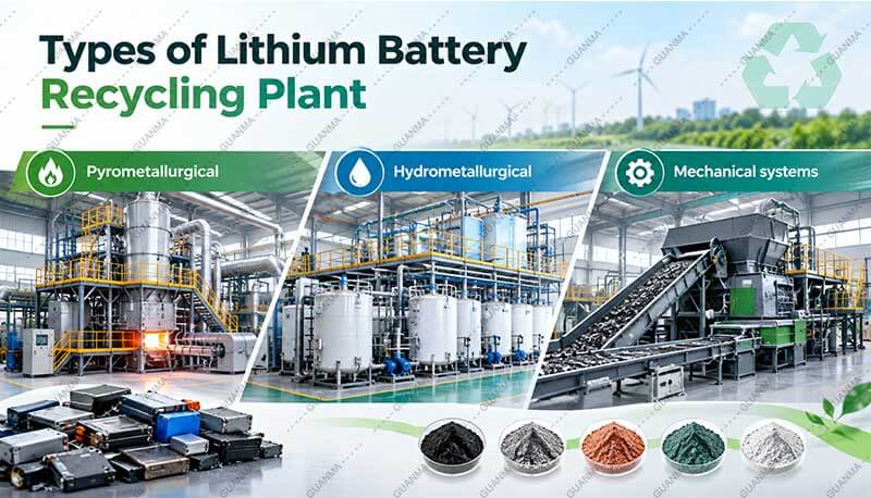 Types of Lithium Battery Recycling Plant